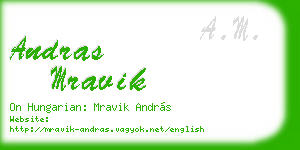andras mravik business card